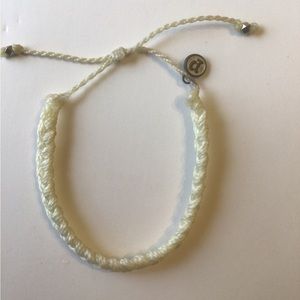 PURA VIDA BRAIDED WHITE CREAM BRACELEY